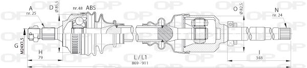 OPEN PARTS Приводной вал DRS6396.00